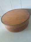 Antique Wooden Primitive Pantry Box Shaker Style 15" Bentwood Lapped Round Nr