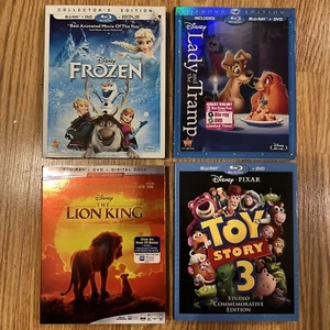 4 Disney Blu-Ray & DVDs: Frozen, Lion King, Lady and the Tramp, Toy Story 3 -NEW - Bild 1 von 12