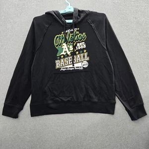 Oakland Athletics Women Sweatshirt XL Black Hoodie Logo New Era Graphic NWT - Picture 1 of 11