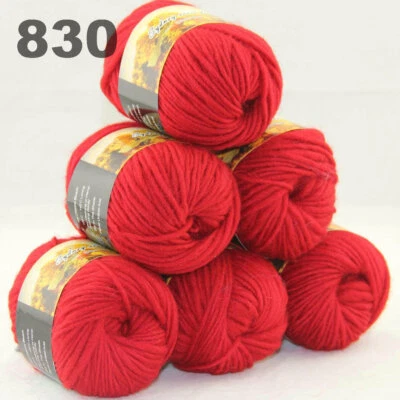 SALE 6BallsX50gr Warm Colorful Rugs Knitting Wool Blankets Crocheted Yarn 30 - Image 1 of 4
