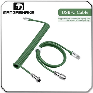 Teclado Mecánico Cable Aviador Conector Aviación Enrollado Tipo-C Cable USB TPU - Imagen 1 de 16