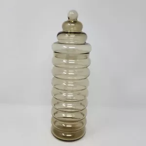 Holmegaard Primula Smoke Glass Lidded Apothecary Jar 12.5" - Picture 1 of 12