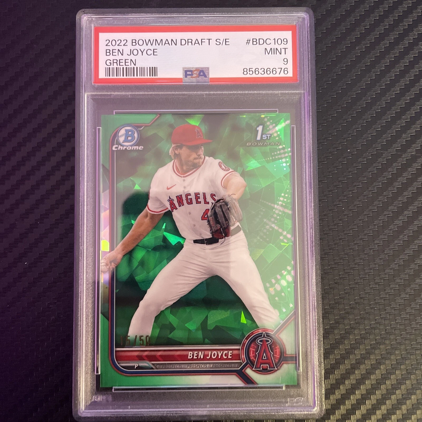 2022 Bowman Draft Chrome Green Sapphire Refractor /50 Ben Joyce #BDC-109