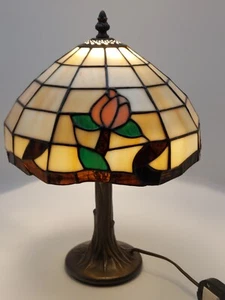 Tischlampe Tiffany Rosen 40cm hoch - Bild 1 von 9
