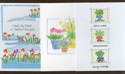 3 Washington National Cathedral Greeting Cards, Blank, Friendship Flowers Herbs - Image 1 of 4