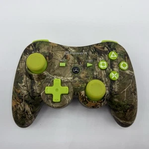 Playstation 3 PS3 PowerA Wireless Green Camouflage Controller - NO USB DONGLE - Picture 1 of 7