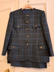 Tailored Womens Wool 5 Button Skirt Suit Size UK18 Hand Finished - Picture 1 of 7