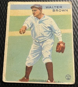 1933 Goudey Walter Brown Yankees Lesser to Mid-Grade Condition Card #192 - Picture 1 of 3
