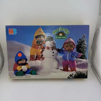 Vintage Cabbage Patch Kids 100 Piece Puzzle 1984 Snow Day Missing 1 Piece READ - Image 1 of 4