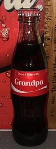 2015 COCA - COLA SHARE A COKE WITH GRANDPA 8 OUNCE GLASS COCA - COLA BOTTLE - Picture 1 of 2