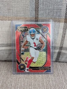 2024 Panini Select - Malik Nabers Rookie Card Club Level Red Mojo /49 - Giants - Picture 1 of 2