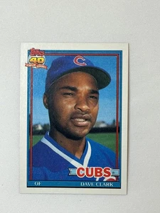 Tarjeta de béisbol vintage 1991 Topps 40 años Dave Clark #241 Cubs - Imagen 1 de 2