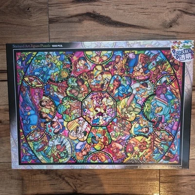 Disney All Stars Stained Art Jigsaw Puzzle 1000 Piece Tenyo Products Japan NEW - Image 1 of 2