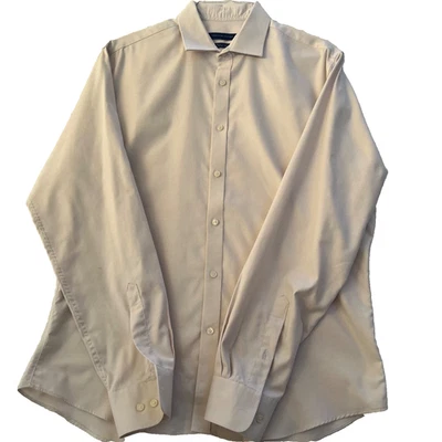 Tommy Hilfiger мужчин платье рубашка 17 36/37 Athletic Fit эластичной/гибкий цвет бежевый - Изображение 1 из 4