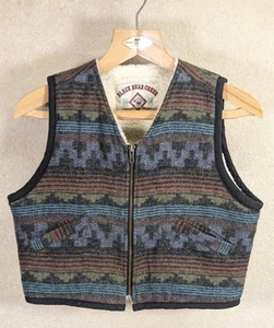Black Bear Creek Women's Multicolor Southwestern Wool Gilet/Body Warmer Small  - Picture 1 of 13