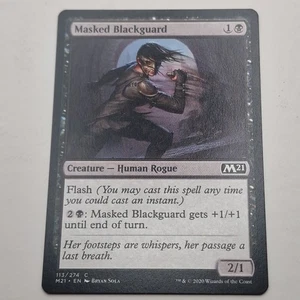 MTG: Masked Blackguard 113/274 - M21 Core Set 2021 Black Common - Picture 1 of 6