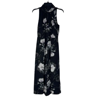 WHBM SZ 6 Cropped Jumpsuit Floral Keyhole V-Neck Palazzo Wide Leg Sleeveless - Изображение 1 из 4