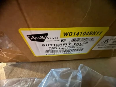 Apollo Wafer 4" Butterfly Valve waffer design wd14104bn11 NIB fast shipping - Image 1 of 4