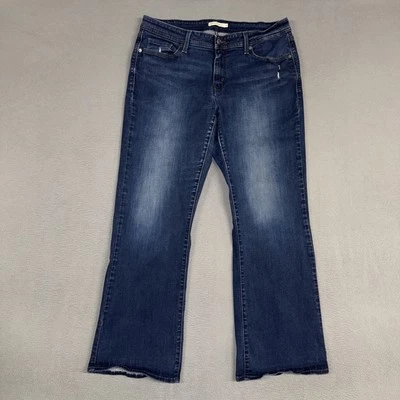 Женские джинсы Levis 33 (подходит 36) синие 529 изогнутые эластичные искусственно состаренный деним - Изображение 1 из 4
