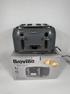 Breville VTR013 Curve 4 Slice Wide Slot High Lift Toaster - Grey & Chrome 2000W - Picture 1 of 6