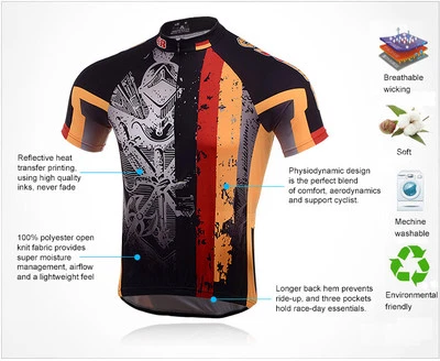 INBIKE Cycling bike Outdoor Sports Short Sleeves Jersey Top Only, IA366 SJ - Image 1 of 4