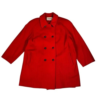 Gabardina vintage de lana para mujer 18 Penguin chaqueta de doble botonadura hecha en EE. UU. Foto 1 de 4