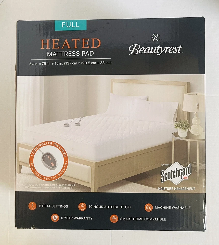 Beautyrest Twin Xl Mattress Pad With 3 M Scotchgard With White Finish BR55-0672