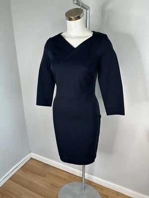 Banana Republic Sheath 3/4 Length Sleeve Zip Closure Fitted Dress Sz 6 - Image 1 of 4