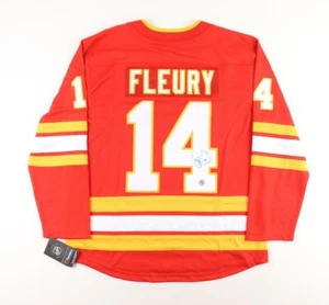 Theo Fleury Signed Calgary Flame Fanatics Jersey (AJ COA) 1989 Stanley Cup Champ - Picture 1 of 6