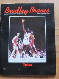 Revista del programa de juegos de baloncesto universitarios Bradley Peoria IL vs Tulsa - Imagen 1 de 8