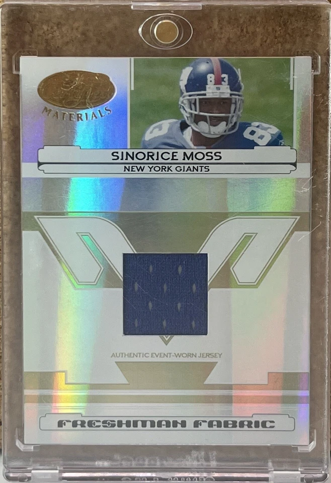 Sinorice Moss 2006 Leaf Certified Materials Freshman Fabric Rookie Jersey /1400 - Image 1 of 2