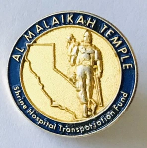Al Malaikah Masonic Temple Pin Badge Shrine Hospital Transportation Fund (G2) - Imagen 1 de 2