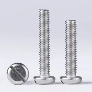Pan Head Slotted Screws M1.6 M2 M2.5 M3 M4~M10 A2 Stainless Steel Metric Bolts - Picture 1 of 6