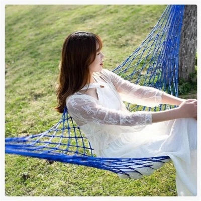 Hamaca de nailon Paracord camping relajante senderismo dormir piscina balcón Foto 1 de 4