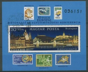 Hungría 1982 10 años CSCE en Europa bloque 159 A matasellado (C63364) - Imagen 1 de 1