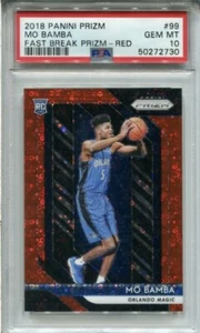 2018-19 Panini Prizm Fast Break Red Disco Mo Bamba RC 022/125 PSA 10 GEM MINT - Bild 1 von 2