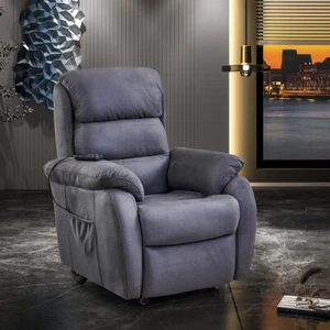 Single Recliner Arm Chair Remote Control Wheelchair Lounge Remote Control Grey - Picture 1 of 8