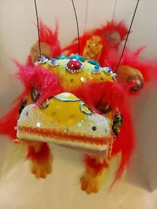 Bunter Löwe handgefertigte chinesische Maskottchen Puppe Tanz 16 Zoll lang - Bild 1 von 16