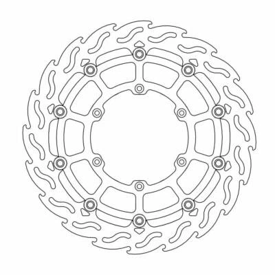 Yamaha YZ 450 F 2003-2017 Moto Masters Supermoto Front Racing Flame Brake Foto 1 de 4