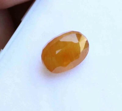 Piedra preciosa suelta corte facetado ovalado zafiro amarillo natural 9,10 quilates 9*12 mm Foto 1 de 3