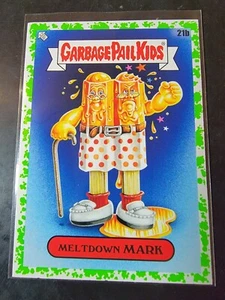 2021 Topps Garbage Pail Kids Food Fight Booger Green #21b Meltdown Mark - Bild 1 von 2