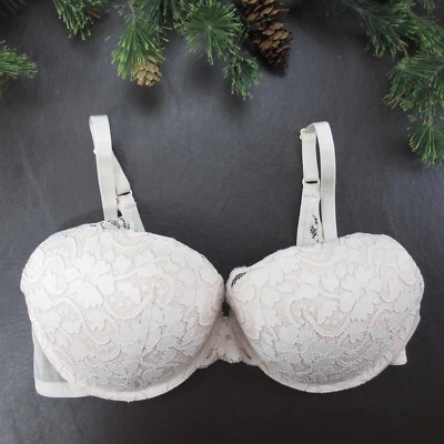 Sujetador Gilligan & O'Malley 36C Rosa Encaje Acolchado Con Aros Cierre Ajustable Espalda Foto 1 de 4