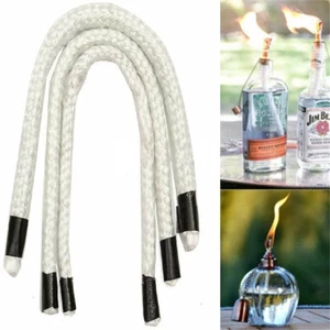 3~10mm x 300mm Fiberglass Wick Alcohol Kerosene Oil Lamp Tiki Torch Candle Fuel - Picture 1 of 10