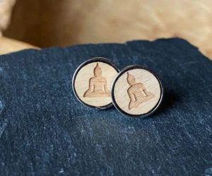 Manschettenknöpfe Cufflinks Yoga Meditation Buddha Geschenkidee Hochzeit NEU 03M - Bild 1 von 4
