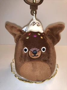 Squishmallows Rico il Gelato Cioccolato Labrador Cane 5 Pollici CLIP NUOVO CON ETICHETTE - Foto 1 di 4