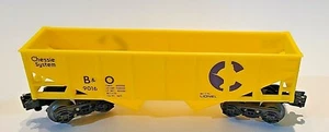 Lionel Chessie 2 Bay Hopper 6-9016 O-O/27. Yellow Body. Plastic Trucks No Box - Picture 1 of 8