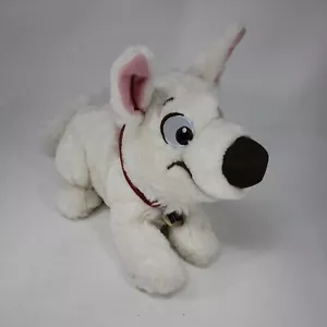 PERNO Disney Store Peluche Juguete Perro Acostado Collar Blanco 14" Coleccionable - Imagen 1 de 12