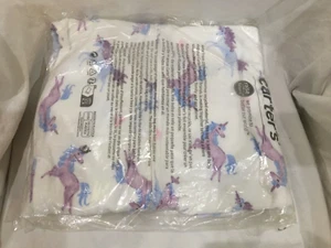 New Carter's Kid Girls 1-Piece Unicorn Fleece Footie Pajamas White many sizes - Picture 1 of 4