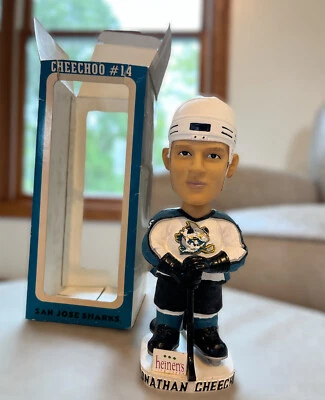 Jonathan Cheechoo Double Bobble Bobblehead Rare San Jose Sharks Kinda Creepy - Image 1 of 3