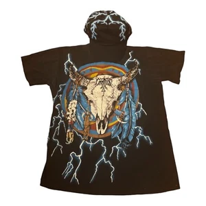 Vintage American Thunder Native American Dream Catcher Hat Snap Back T-Shirt M - Foto 1 di 7